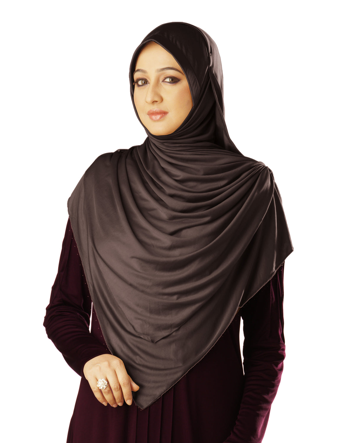 Modest Women's stylish Soft feel good fabric AnarkaIi Hijab Formal Grey