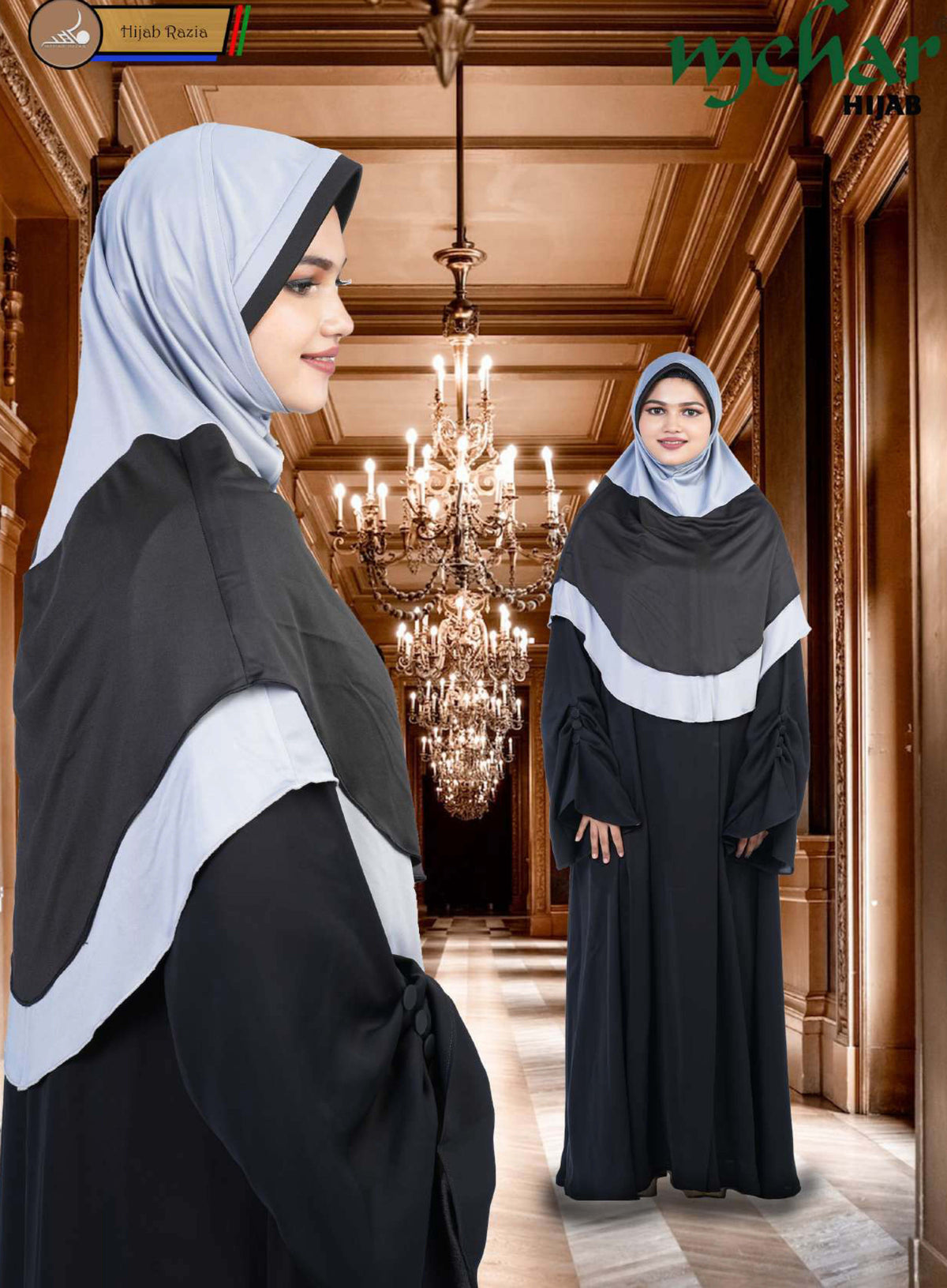 Modest Fashion Women's Dual Color Razia Hijab