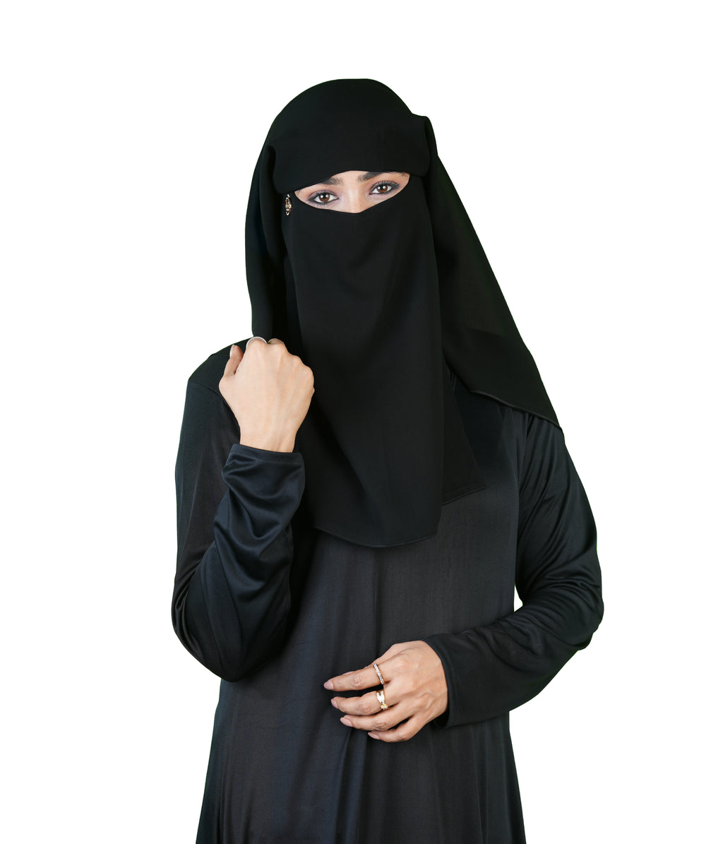 Mehar Fatima Dual Layer Niqab – Full Coverage Islamic Niqab for Women |