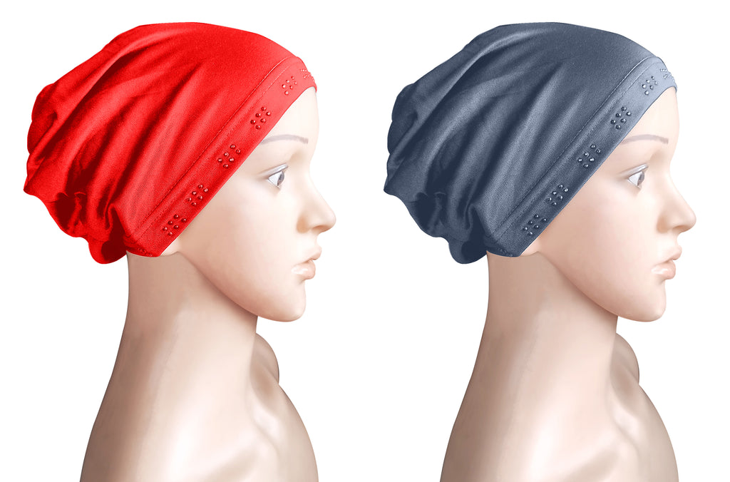 Mehar Hijab Women's Hair Bonnet SD Cap (set of 2)