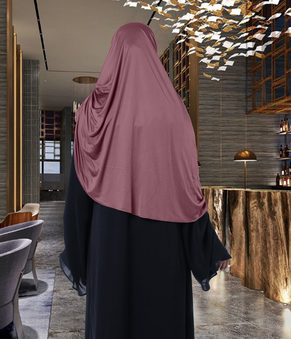 Mehar Hijab's Glamour in Modesty Fazluna Sigle side Frill Hijab XL