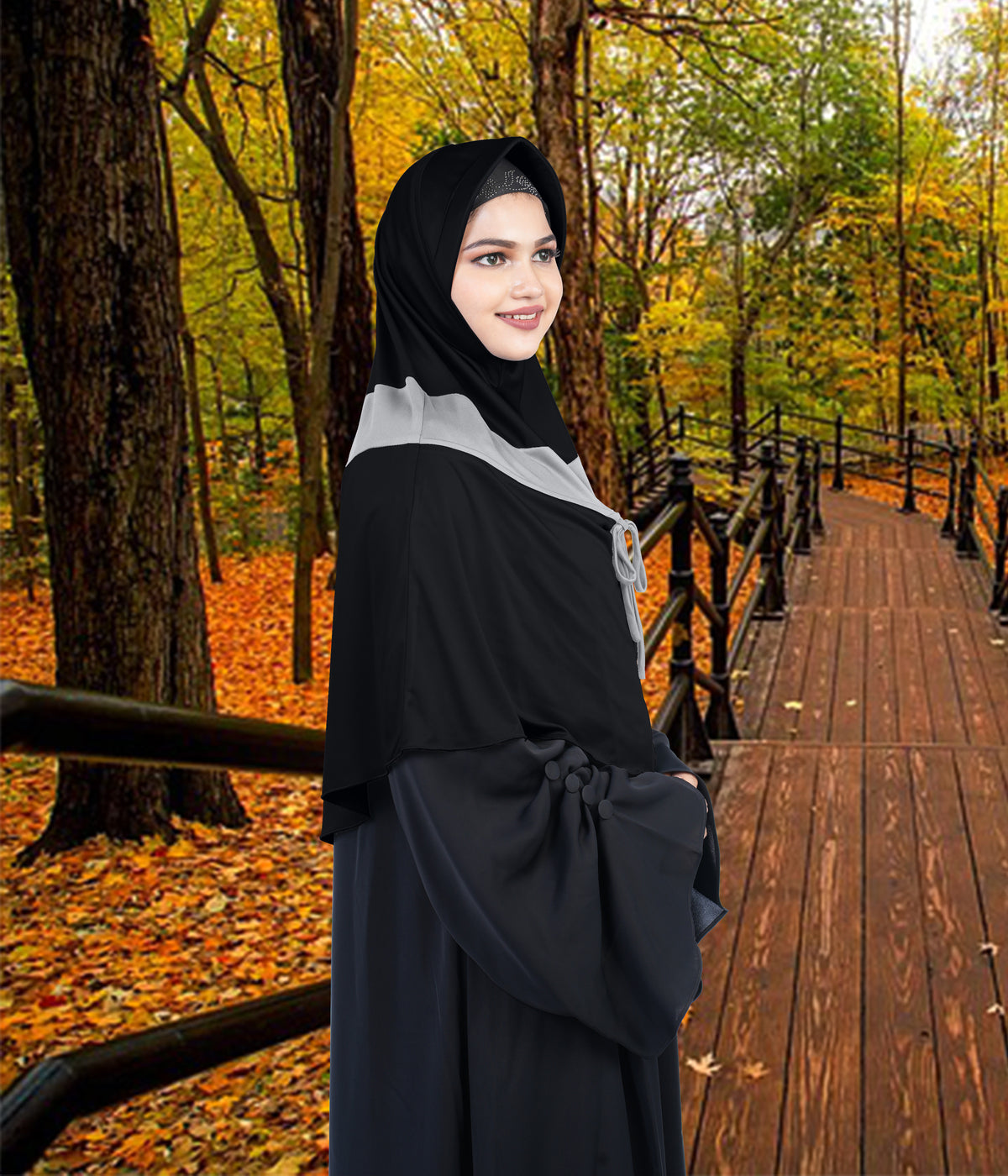 Mehar Shakira Elegant Dual-Tone Knot Hijab