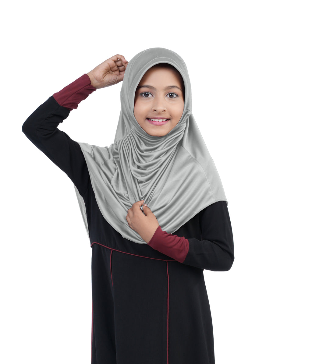 Mehar Diya Hijab for Girls – Premium Black Ready-to-Wear Islamic Hijab | Comfort