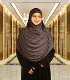 Modest Women's Fleeted Stylish Feel Good Fabric FAEEZAH Hijab Formal Grey