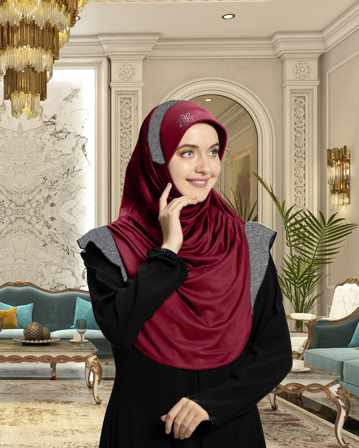 Mehar Hijab's Modest Women's Designed Stylish Cut Naaz Hijab XL