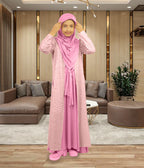 Mehar Hijab's Girls's 3 - Ps Abaya Set Elegant Look Fara Little Abaya