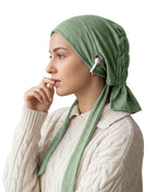 Dr. Ayesha Volume Tail Cap,Stretch Hijab with Stethoscope Ear Hole.Breat
