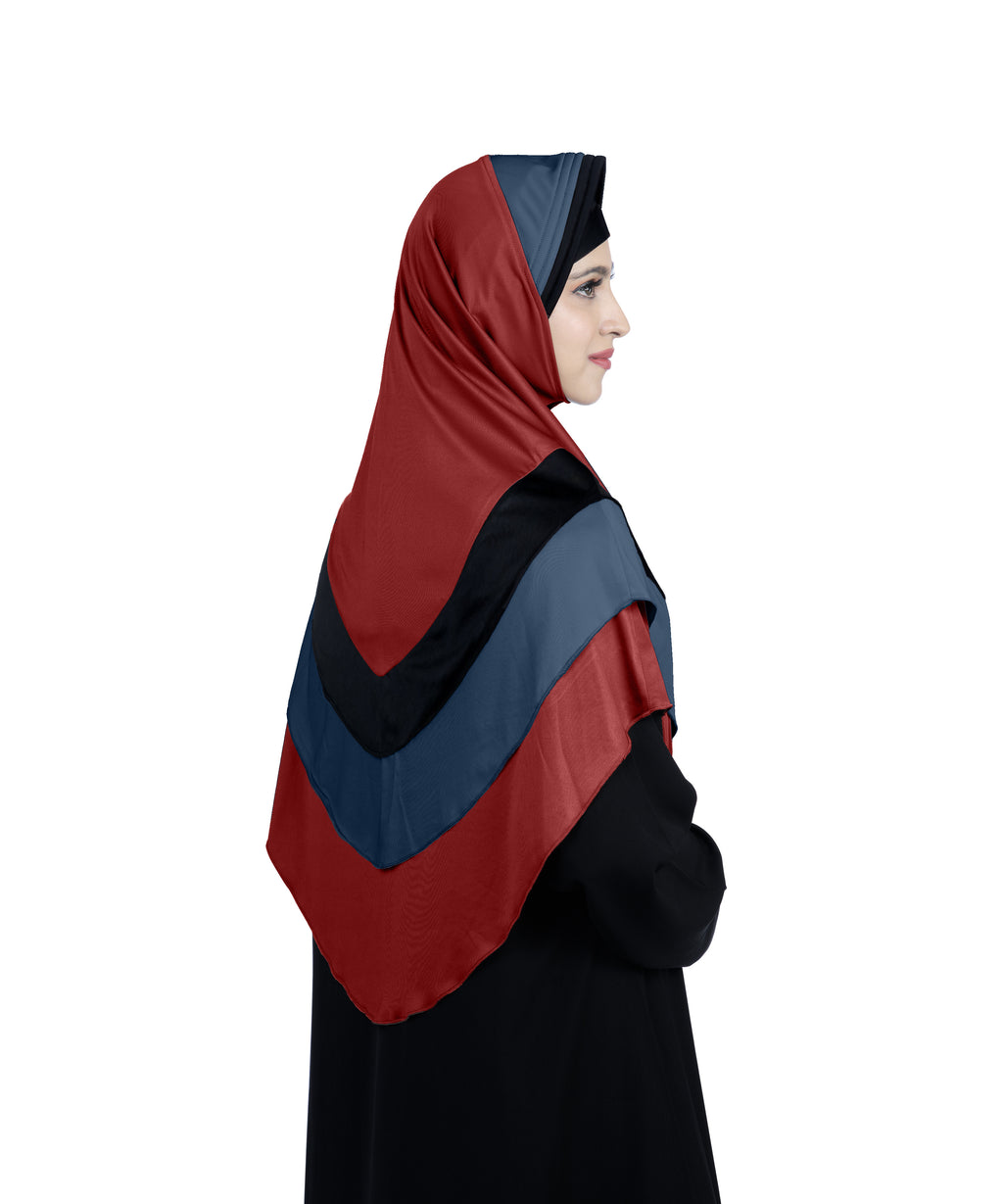 Mehar Hijab's Modest Women's Stylish Designs Layered Elegance Mehar Hijab' Hijab