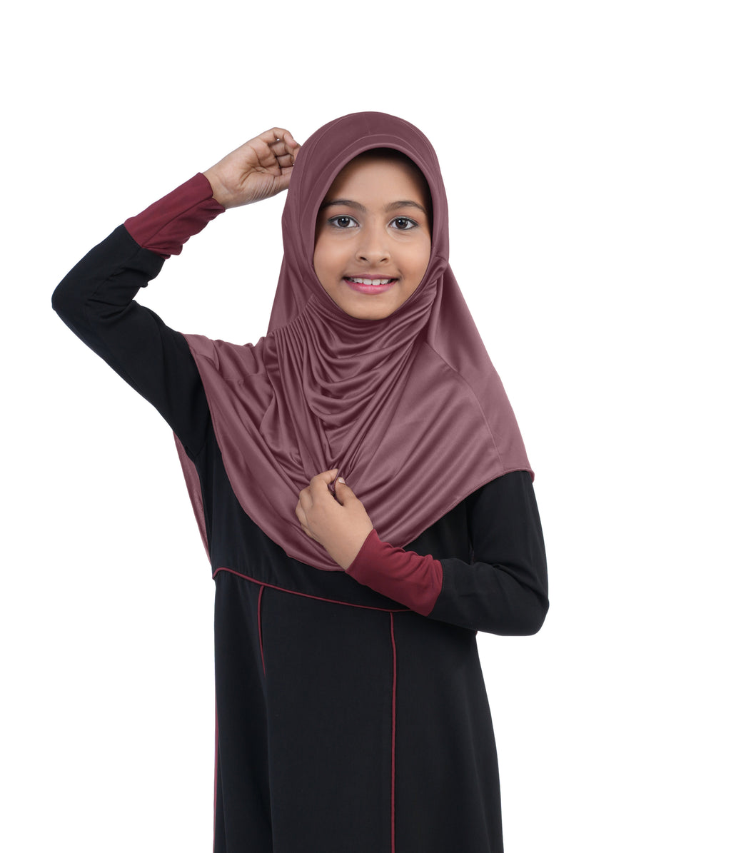 Mehar Diya Hijab for Girls – Premium Black Ready-to-Wear Islamic Hijab | Comfort