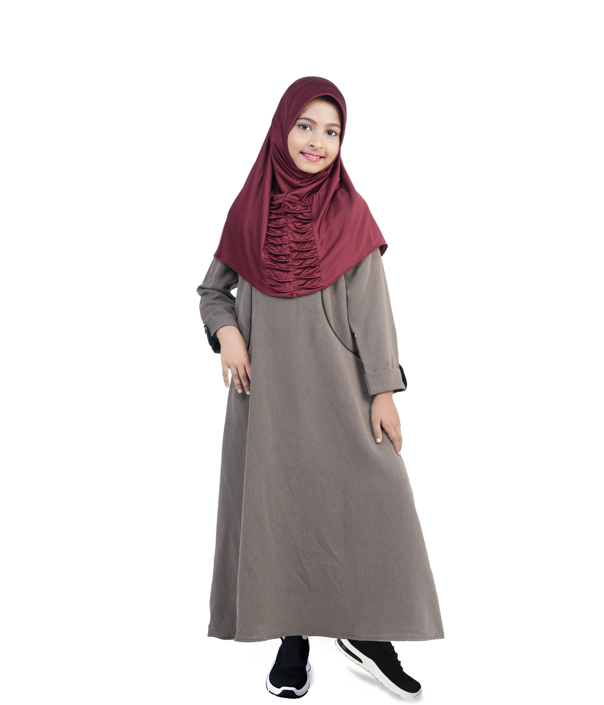 Mehar Nisa Hijab for Girls Hijabs Modest Wear with Front Pleated Detailing –