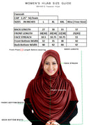 Modest Women's Fleeted Stylish Feel Good Fabric FAEEZAH Hijab Dark Maroon