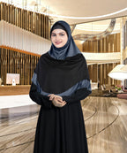 Mehar Dual-Tone Layered Elegance-Coverage-Comfort Razia Hijab