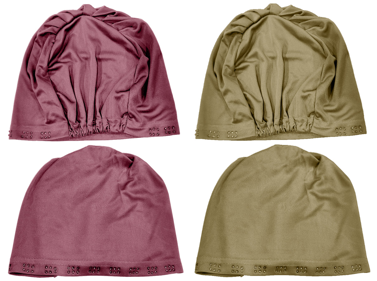 Mehar Hijab Women's Hair Bonnet SD Cap (set of 2)