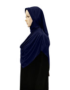 Modest Women's Fleeted Stylish Feel Good Fabric FAEEZAH Hijab Navy