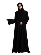 Women's Stylish Designer Aain Abaya Black - Red