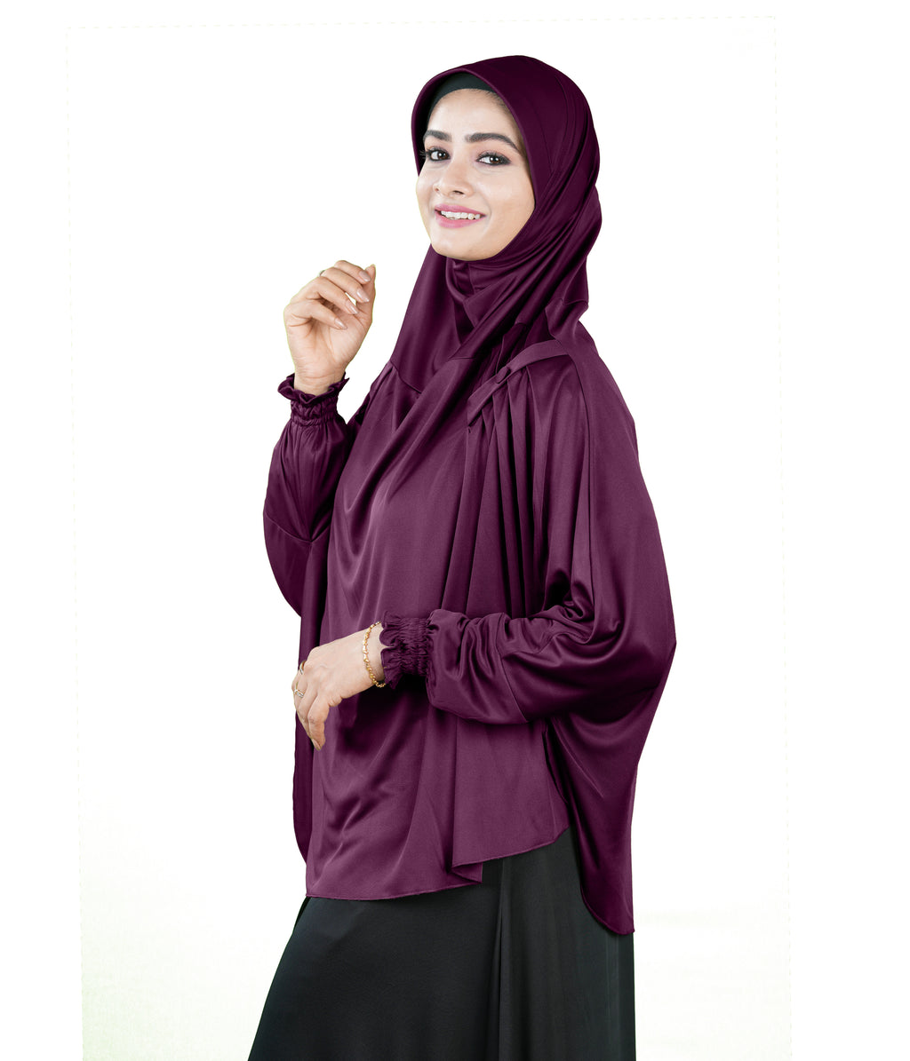 Mehar Hijabs Modest Elegant Saima Farasha type Hijab – One-Piece