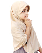 Mehar Hijab's Girl's Plain Long Hijab feel good Little Ma-ale Hijab