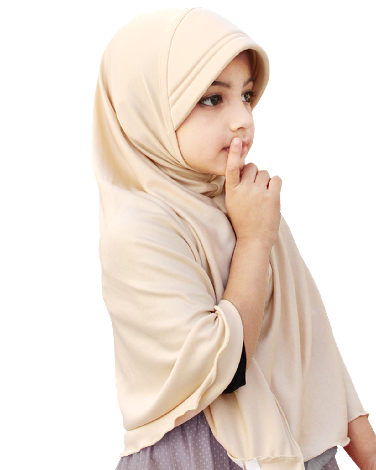 Mehar Hijab's Girl's Plain Long Hijab feel good Little Ma-ale Hijab