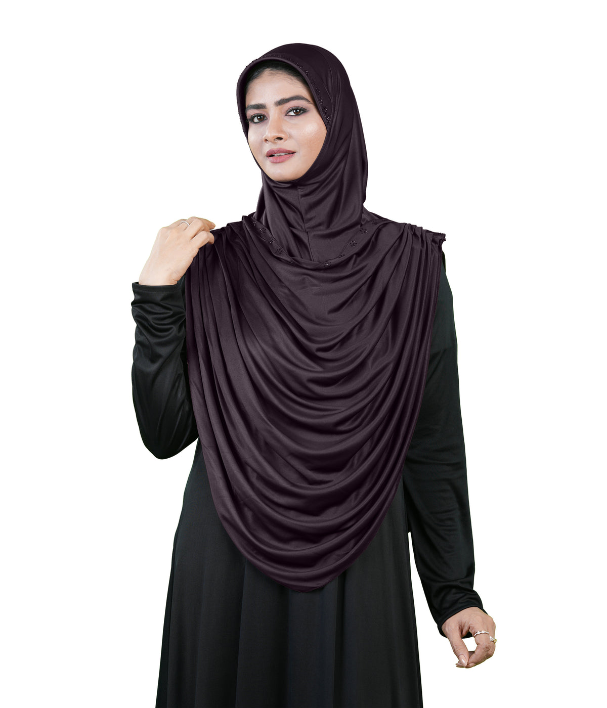 Modest Fashion by Mehar Laila Two-Piece Frilled Hijab Set