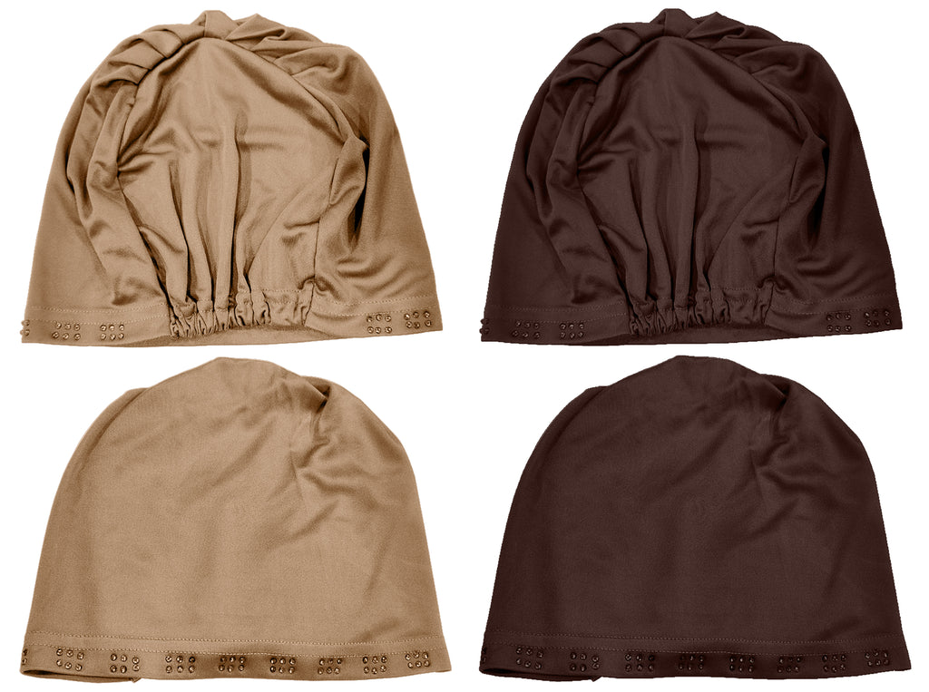 Mehar Hijab Women's Hair Bonnet SD Cap (set of 2)