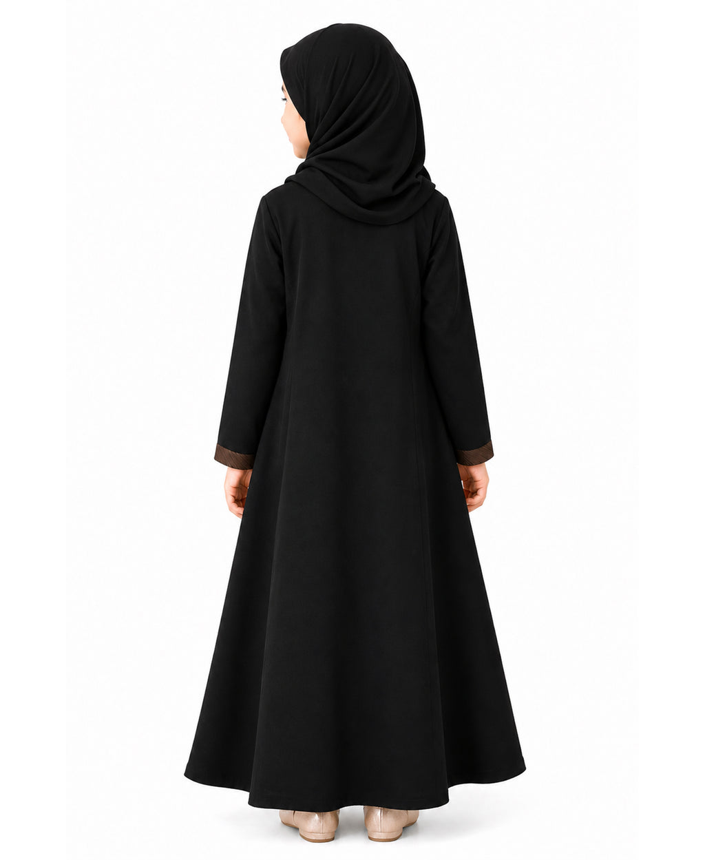 Mehar Kids Uniform Black Abaya| Modest Islamic Wear| Assorted Sleeve cuff design