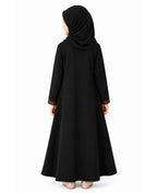 Mehar Kids Uniform Black Abaya| Modest Islamic Wear| Assorted Sleeve cuff design