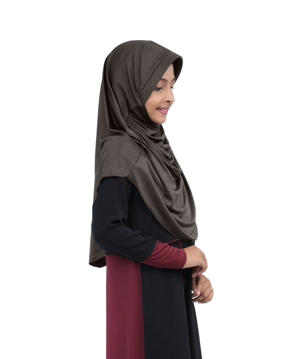 Mehar Diya Hijab for Girls – Premium Black Ready-to-Wear Islamic Hijab |