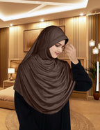 Modest Women's Fleeted Stylish Feel Good Fabric FAEEZAH Hijab Formal Grey
