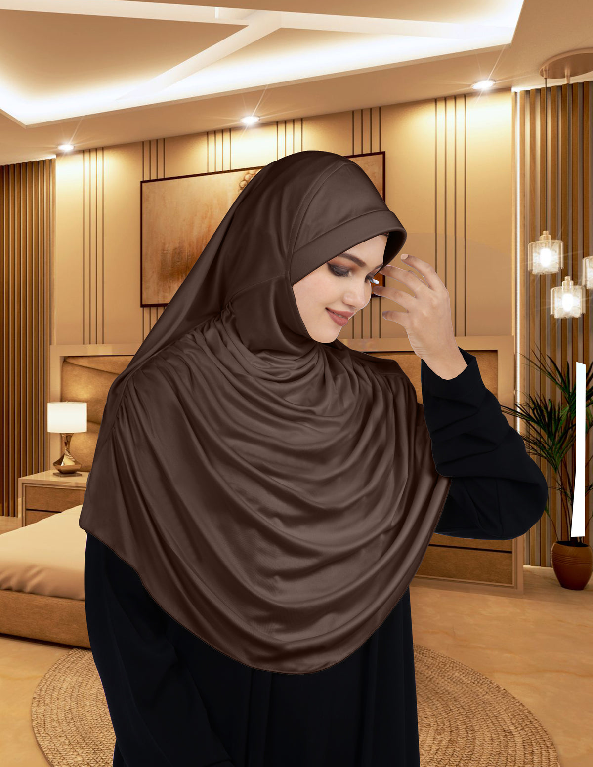 Modest Women's Fleeted Stylish Feel Good Fabric FAEEZAH Hijab Formal Grey