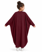 Little Mehariya Kids Lycra Abaya for Girls – Modest Batwing Sleeve Dress