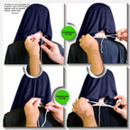 Modest Women's Fleeted Stylish Feel Good Fabric FAEEZAH Hijab Navy