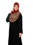 WOMEN'S STYLISH DUAL TONE AFEEFA HIJAB BLACK AND GREY