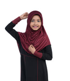 Mehar Diya Hijab for Girls – Premium Black Ready-to-Wear Islamic Hijab |
