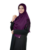 Mehar Famya Elegant Modest Hijab with Lace-Up Shoulder