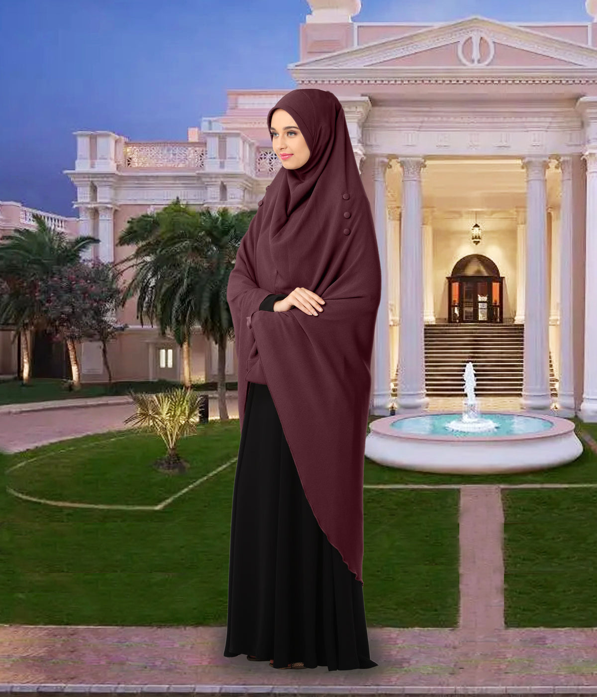 Modest Women's Stylish Rich Premium Texture fabric Crepe Long Hijab HEERA HAMDA