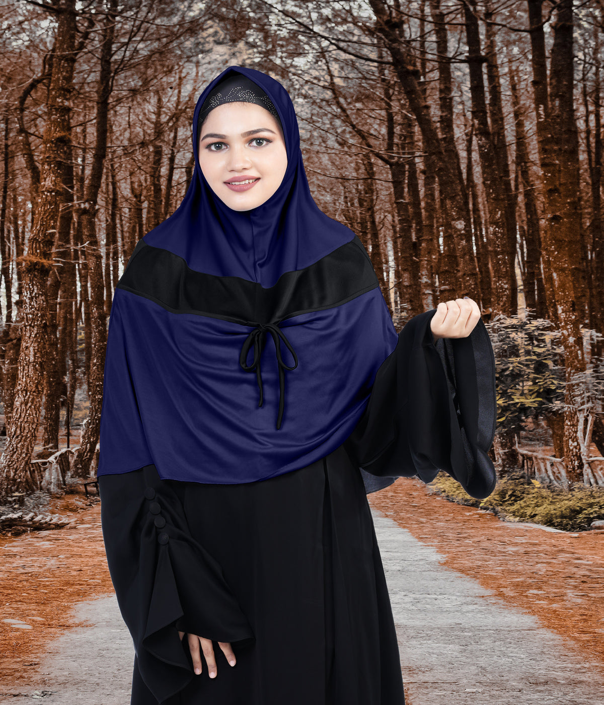 Mehar Shakira Elegant Dual-Tone Knot Hijab