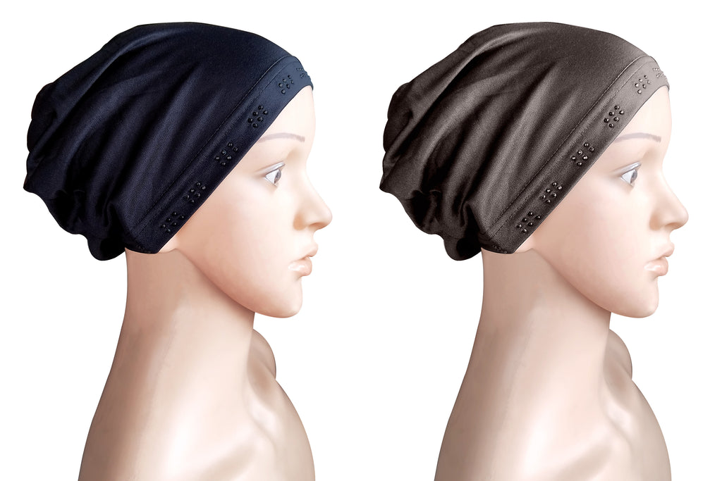 Mehar Hijab Women's Hair Bonnet SD Cap (set of 2)