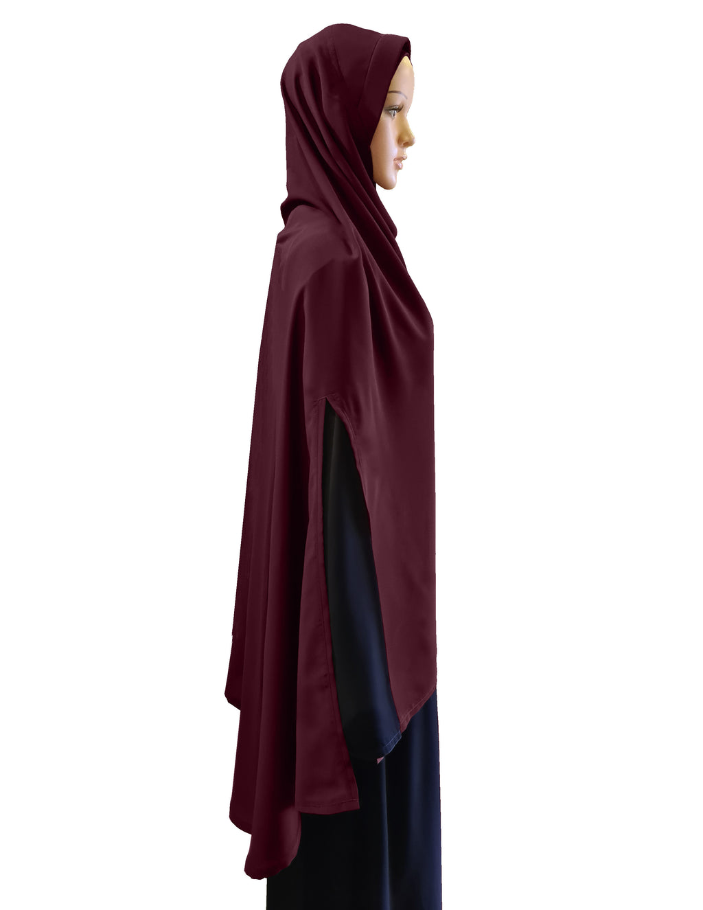 Modest Women's Stylish Soft Crepe Long AISHA Side Slit Salafi Hijab