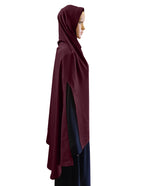 Modest Women's Stylish Soft Crepe Long AISHA Side Slit Salafi Hijab
