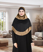 Mehar Dual-Tone Layered Elegance-Coverage-Comfort Razia Hijab