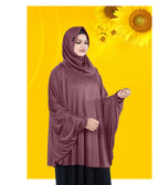 Women's Stylish Soft Rich Polyester Fabric Hanana Sleeve Hijab F Size