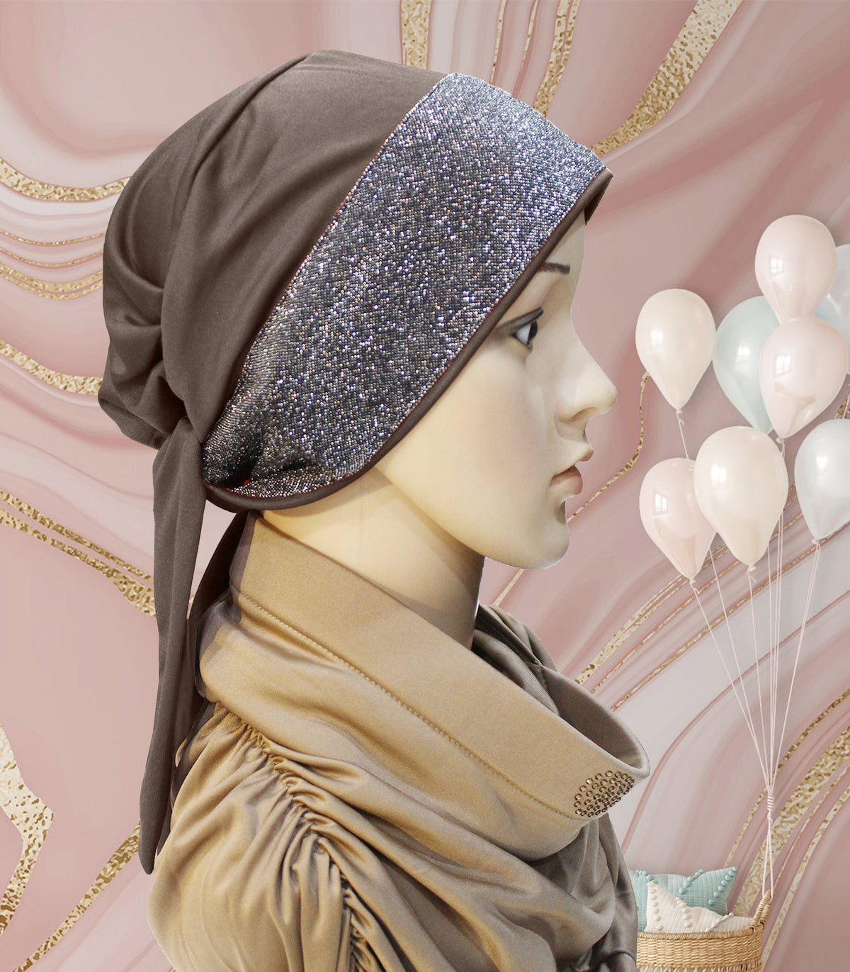 Women's Twinkle Tea caps a glittering pattern