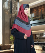 Mehar Hijab's Modest Women's Stylish Designs Layered Elegance Mehar Hijab' Hijab