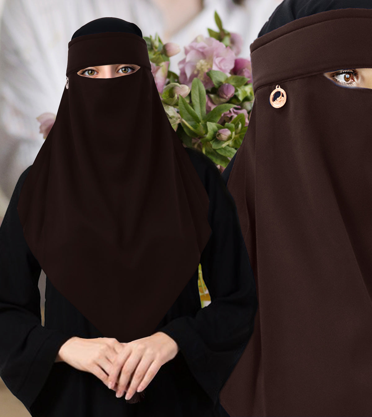 Muslim Modest Women's Sana Single Layer Niqab-Face Veil/Nosepiece