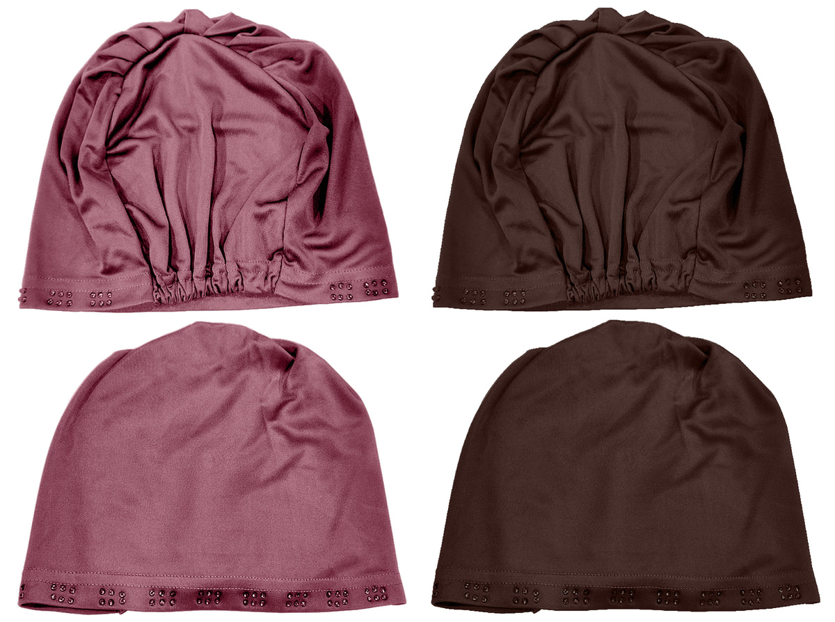 Mehar Hijab Women's Hair Bonnet SD Cap (set of 2)