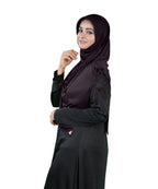 Mehar Famya Elegant Modest Hijab with Lace-Up Shoulder