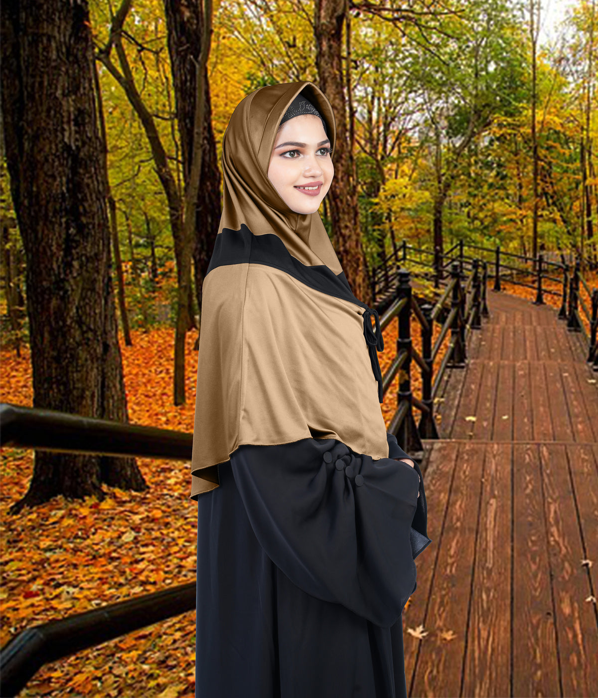 Mehar Shakira Elegant Dual-Tone Knot Hijab