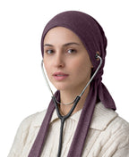 Dr. Ayesha Volume Tail Cap,Stretch Hijab with Stethoscope Ear Hole.Breat