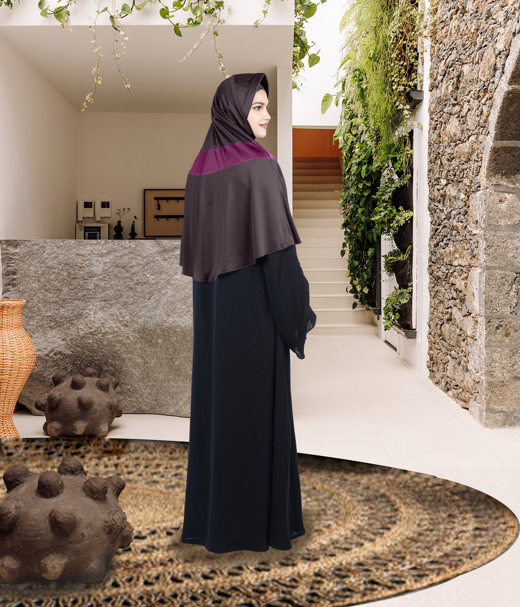 Mehar Shakira Elegant Dual-Tone Knot Hijab