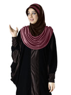 WOMEN'S STYLISH DUAL TONE AFEEFA HIJAB COFFE-COCCO